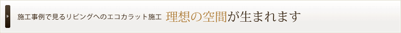 施工事例で見るリビングへのエコカラット施工 理想の空間が生まれます